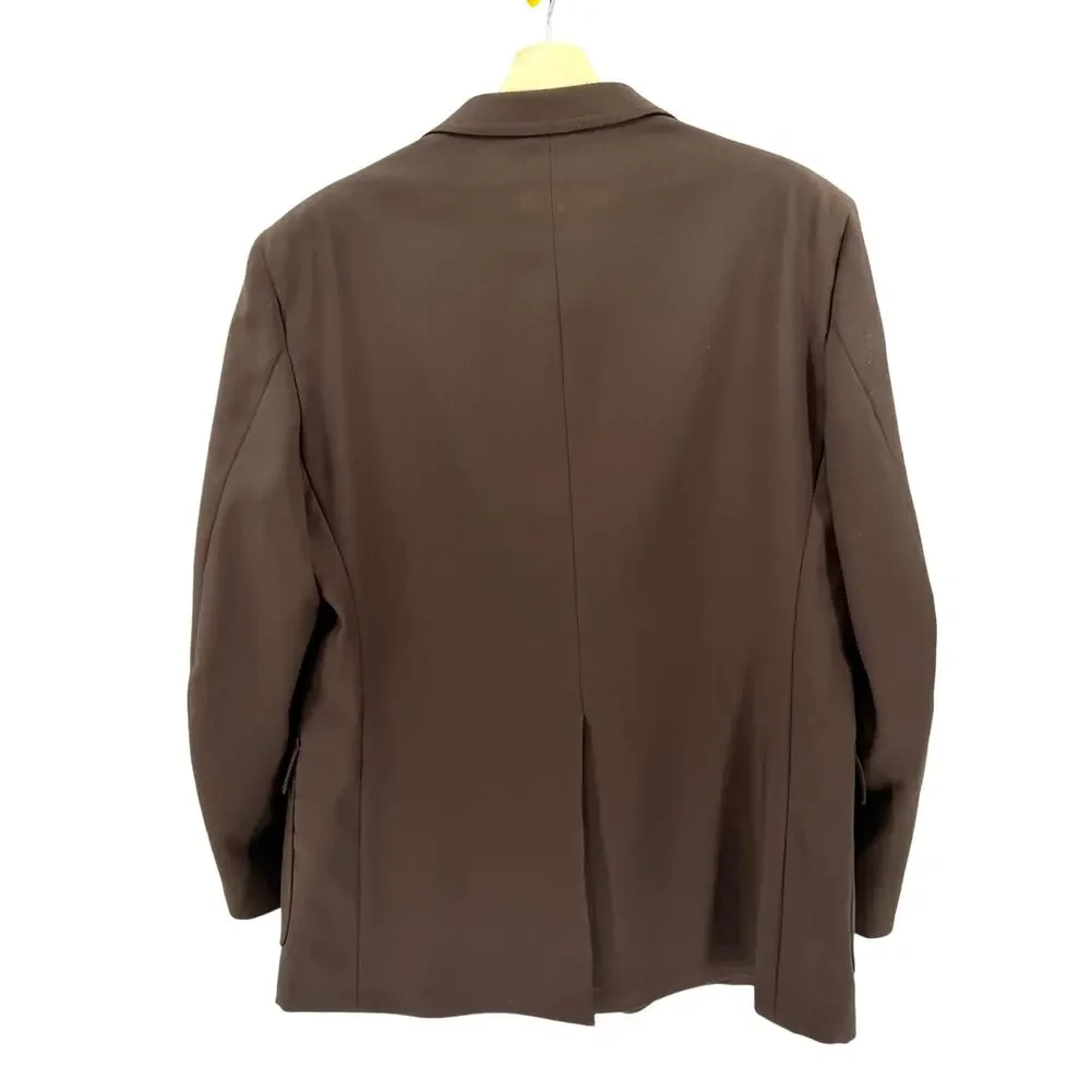Vintage 70s JCPenney The Men's Shop Brown Double Knit Polyester Blazer